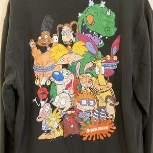 Nickelodeon Black 90s Cartoon Men's Sweater Size Small